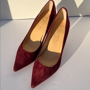 Ivanka Trump Deep Red Suede Heels